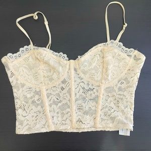 Zara lace corset top with adjustable straps